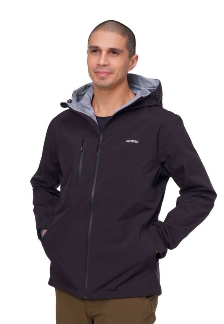 Chaqueta Impermeable Hombre Nagol Negra Aparso-0