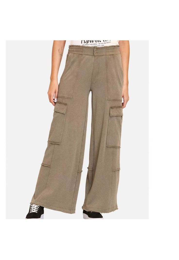 Pantalón Mujer Palazzo Verde Maui and Sons-0