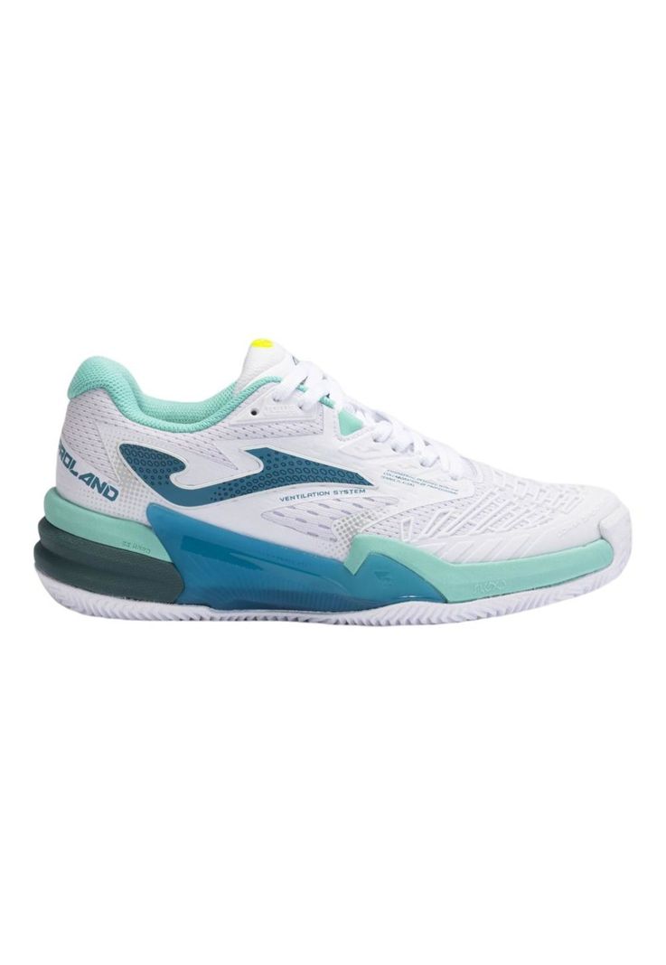 Zapatilla Pádel Mujer Roland 24  Blanco Turquesa Joma-0