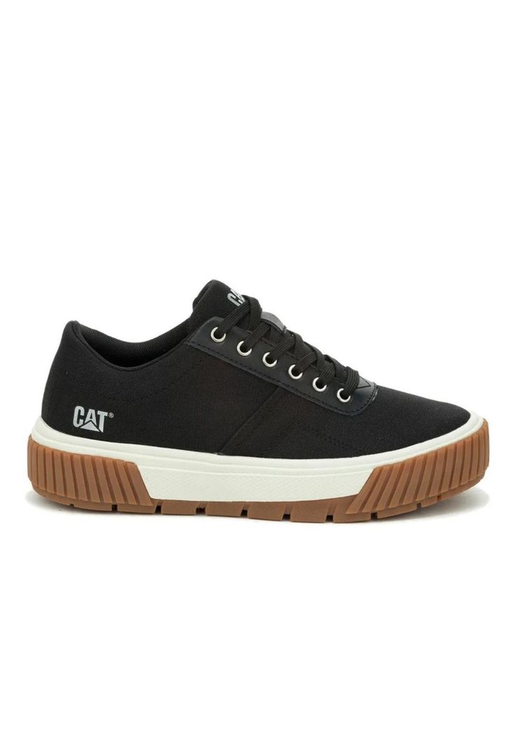 Zapatilla Mujer Amp Canvas Negro Cat-0