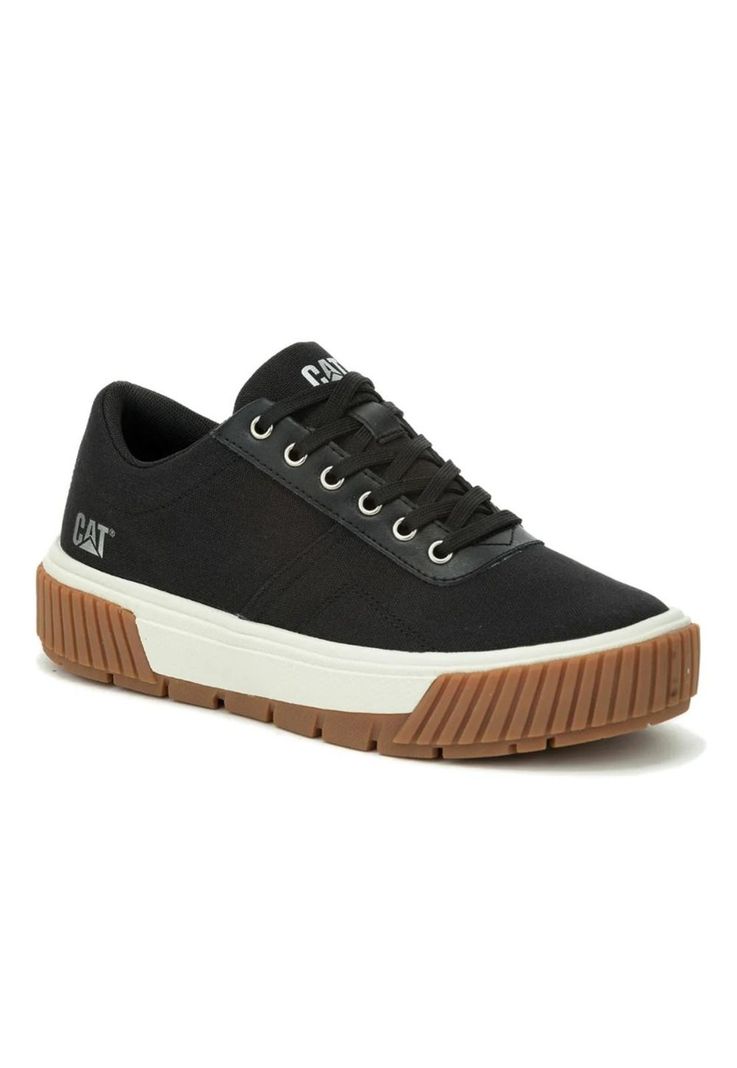 Zapatilla Mujer Amp Canvas Negro Cat-1