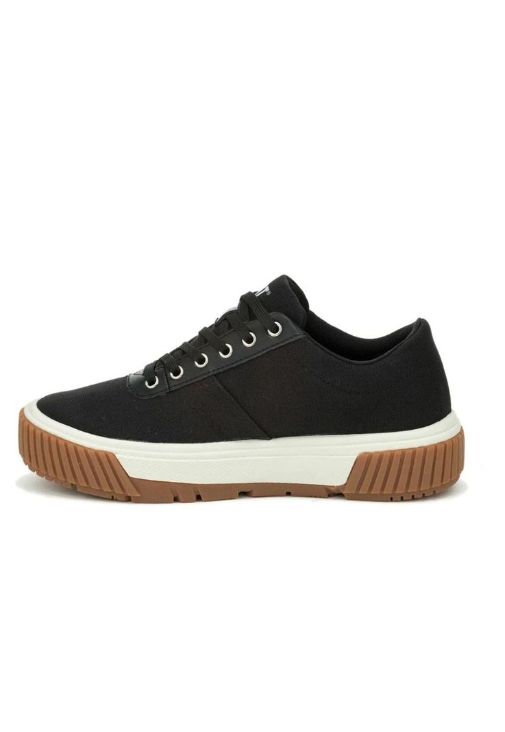 Zapatilla Mujer Amp Canvas Negro Cat-5