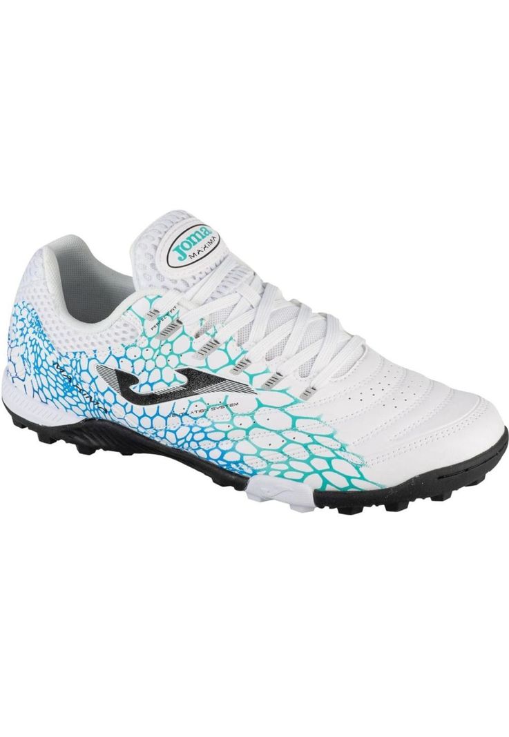 Zapatilla Fútbol Turf Hombre Máxima Blanco Turquesa Joma-0