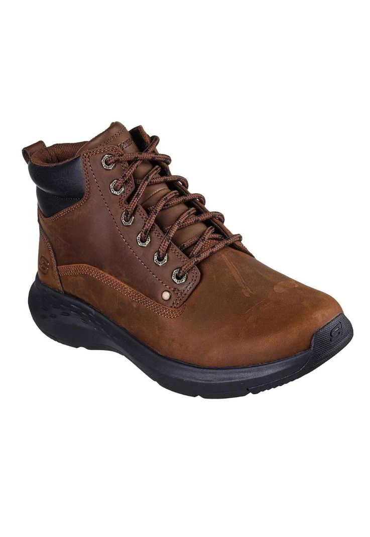 Botín Hombre Parson Café Skechers-1
