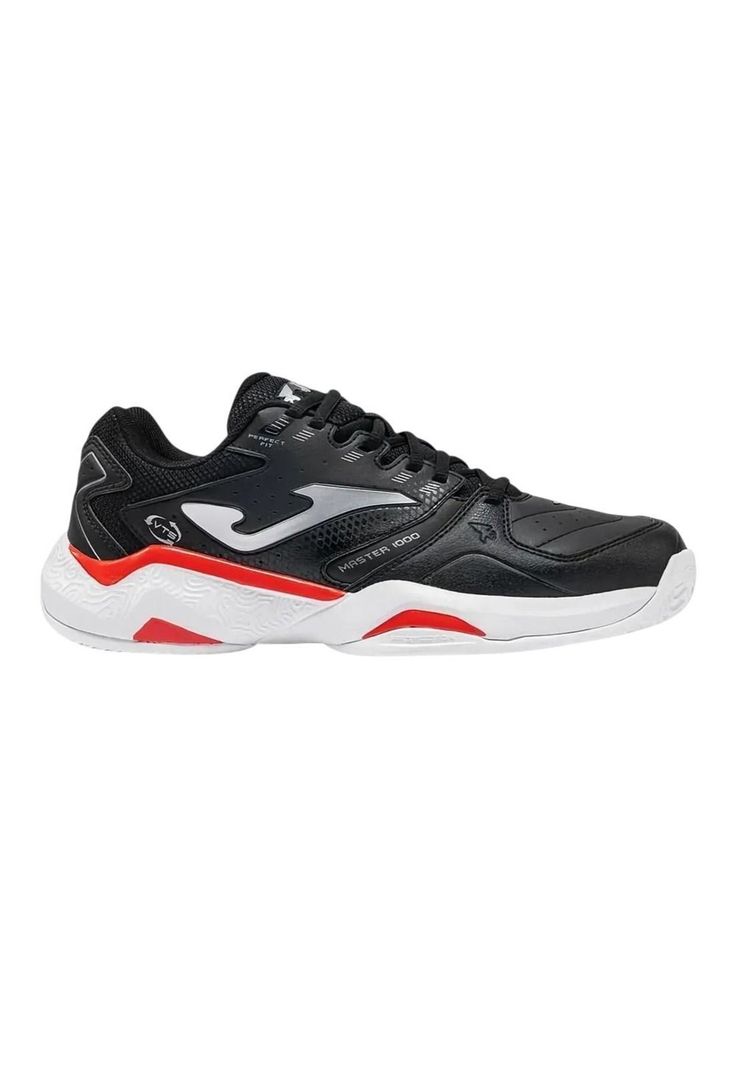 Zapatilla Padel Hombre Master 1000 Negro Rojo Joma