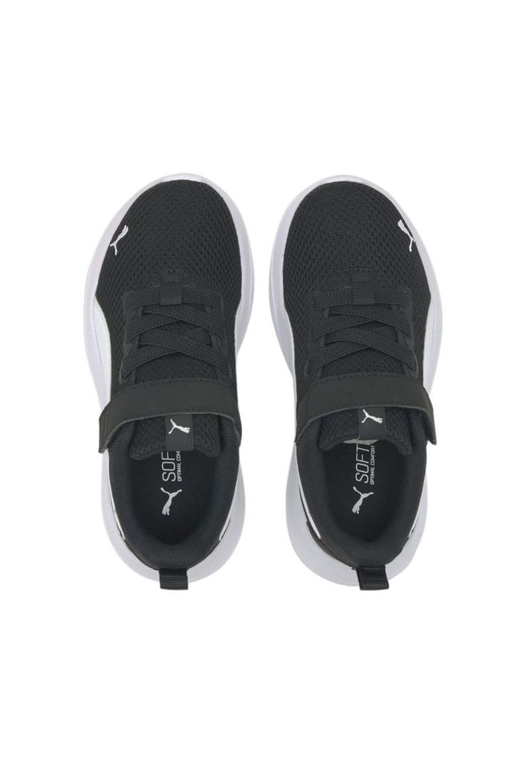 Zapatilla Kids Velcro Anzarun Lite  Negro Blanco Puma-2