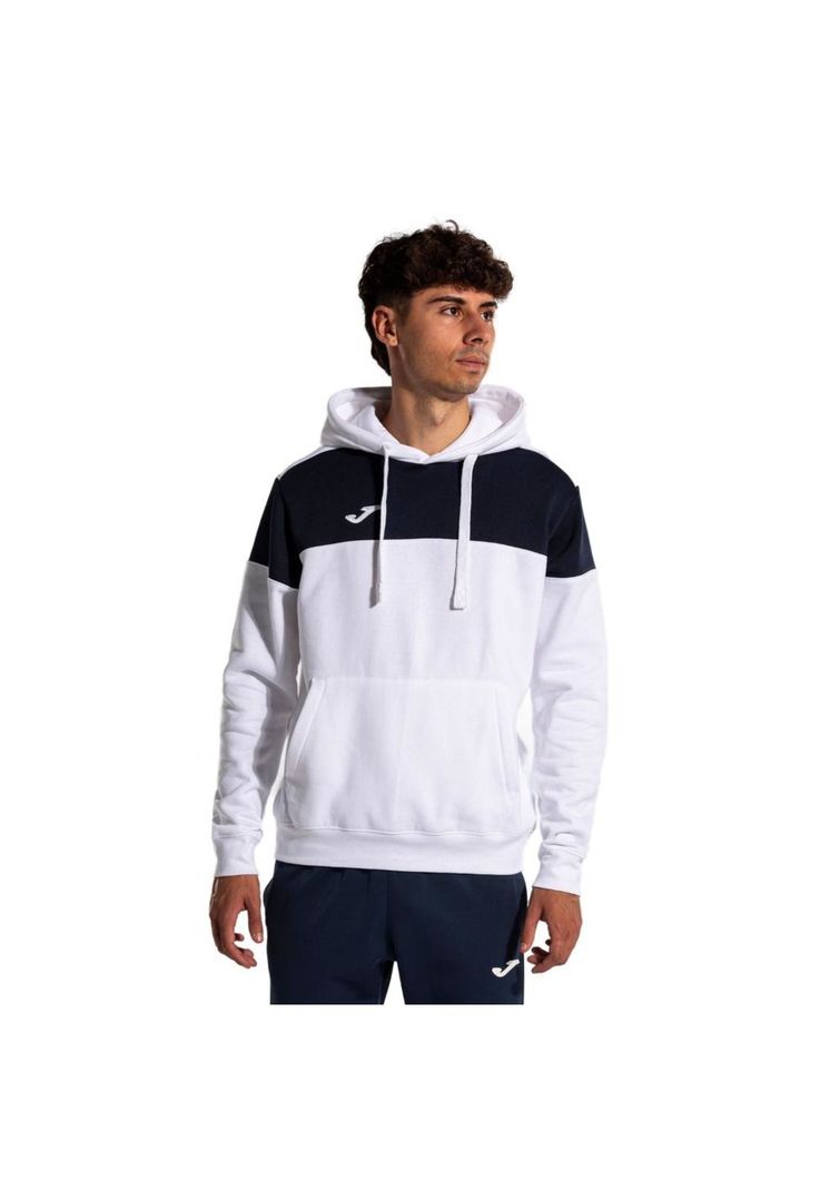 Polerón Hoodie Hombre Crew V Blanco Joma-3
