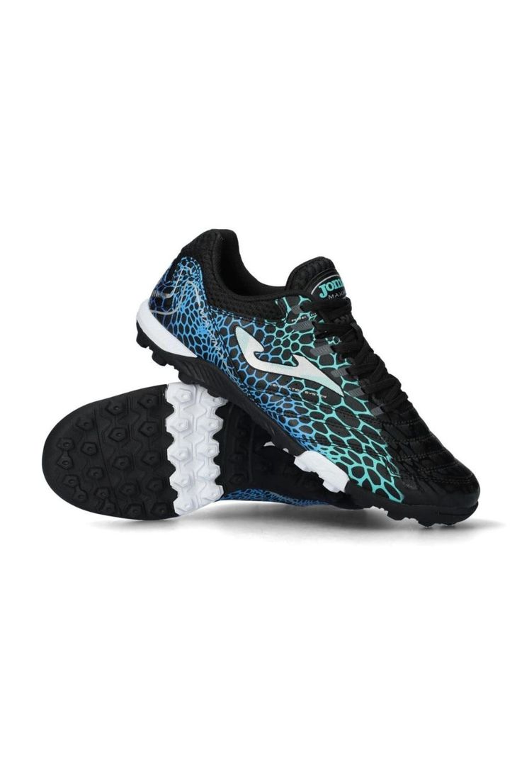 Zapatilla Fútbol Turf Hombre Máxima Negro Turquesa Joma-1