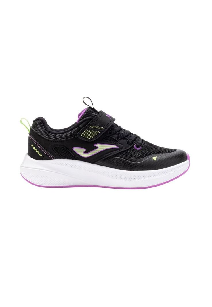 Zapatilla Running Kids Ferro Jr Negro Rosa Joma-0