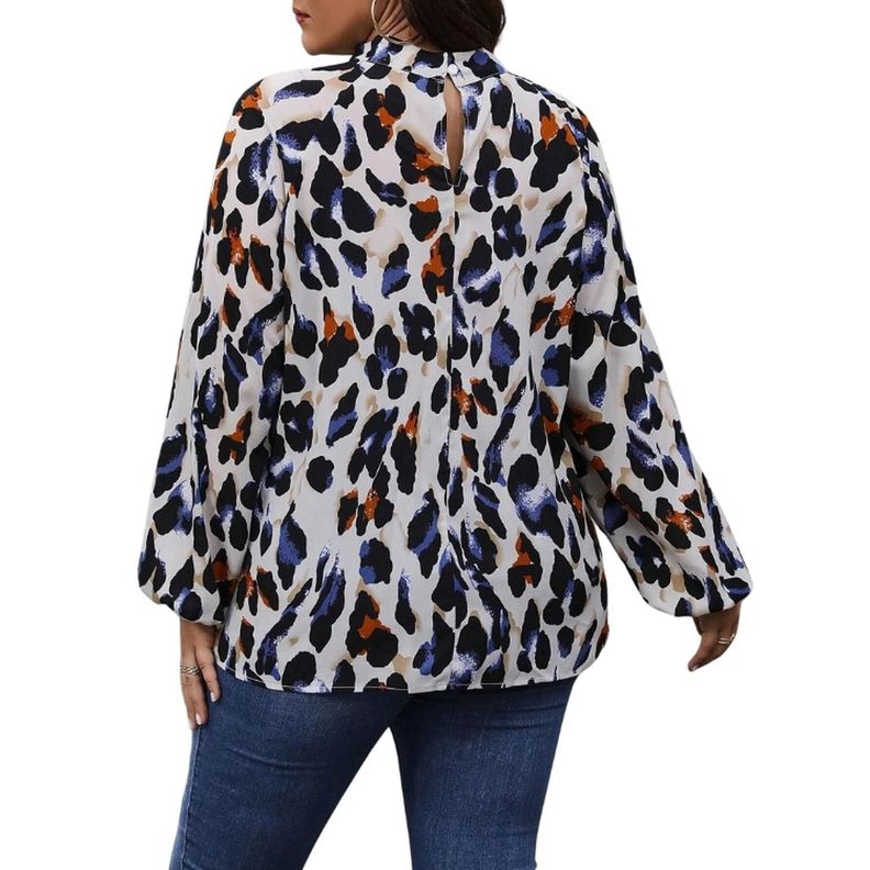 Blusa de Mangas Largas con Estampado Animal Print-1