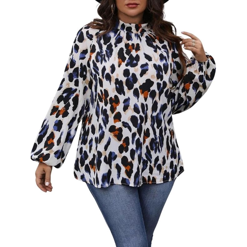 Blusa de Mangas Largas con Estampado Animal Print-2