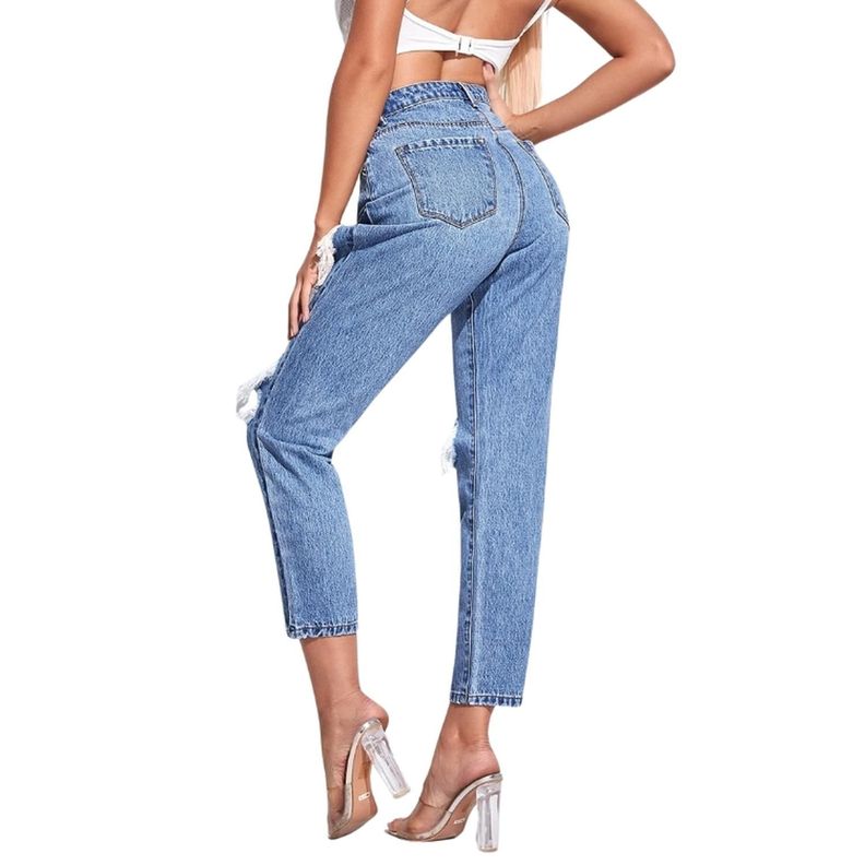 Jeans Rasgados - Cintura Alta-1