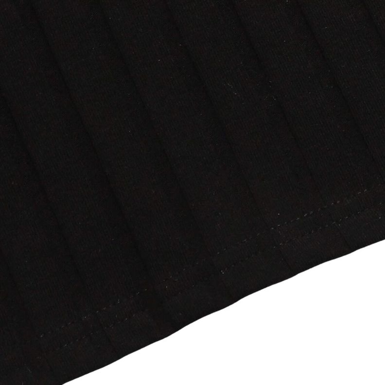 Vestido Negro Mini Bodycon Ajustado Con Tirantes Acanalados-2
