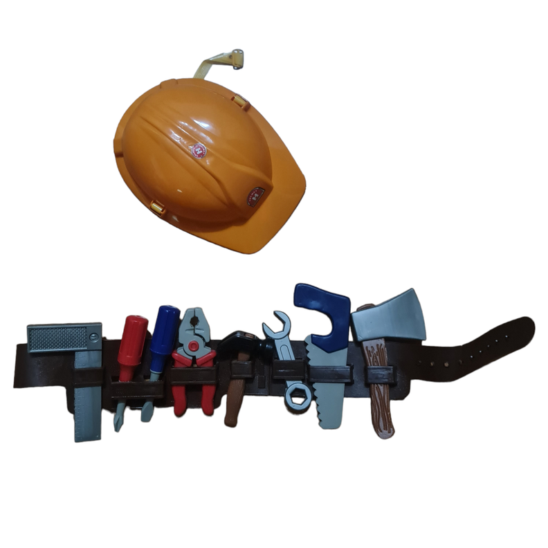 Juguete Didactico Herramientas Construccion Con Casco Amarillo