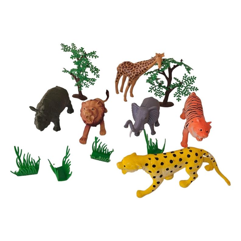 Juguetes Animales Selva 6 Figuras M-1