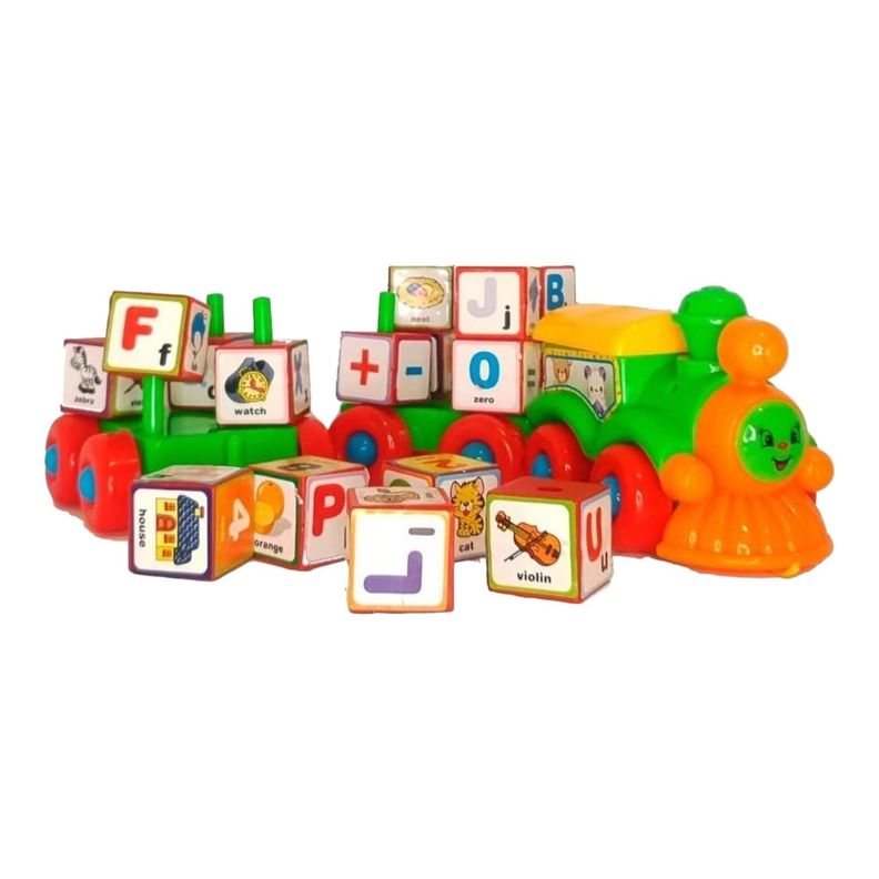 Juguetes Didacticos Niños Tren De Bloques Numeros Y Colores