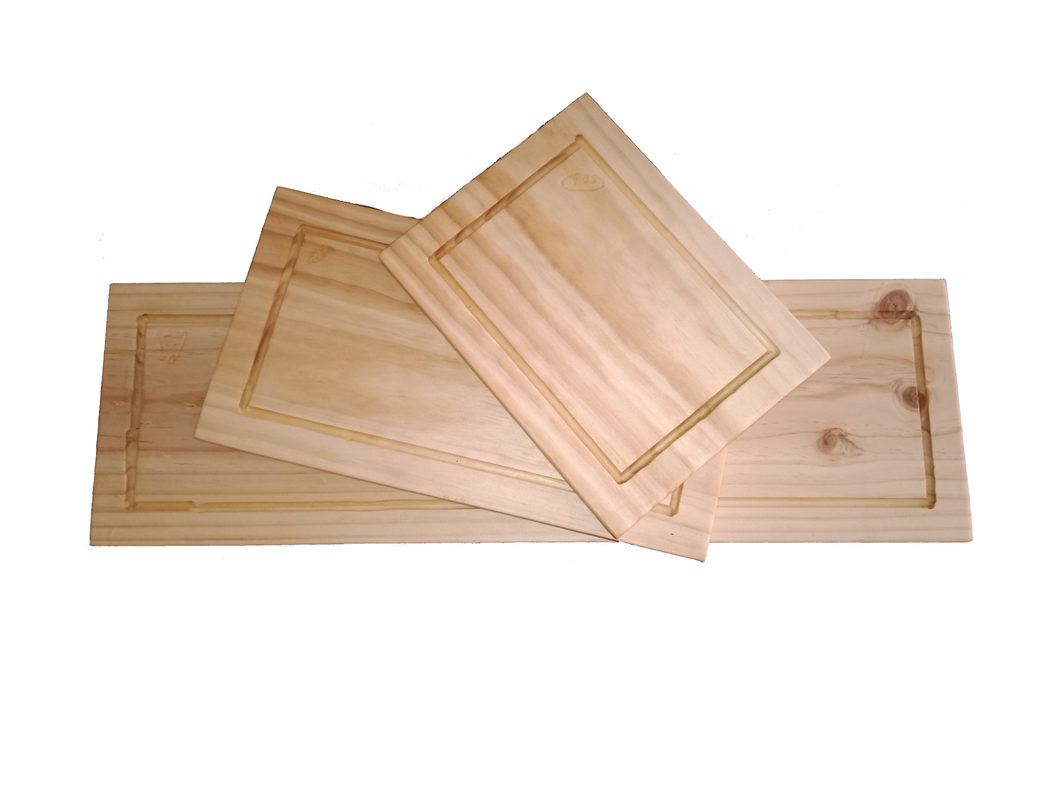 Pack 3 Unidades Tabla Picoteo Coctel No.4 Madera Pino-0