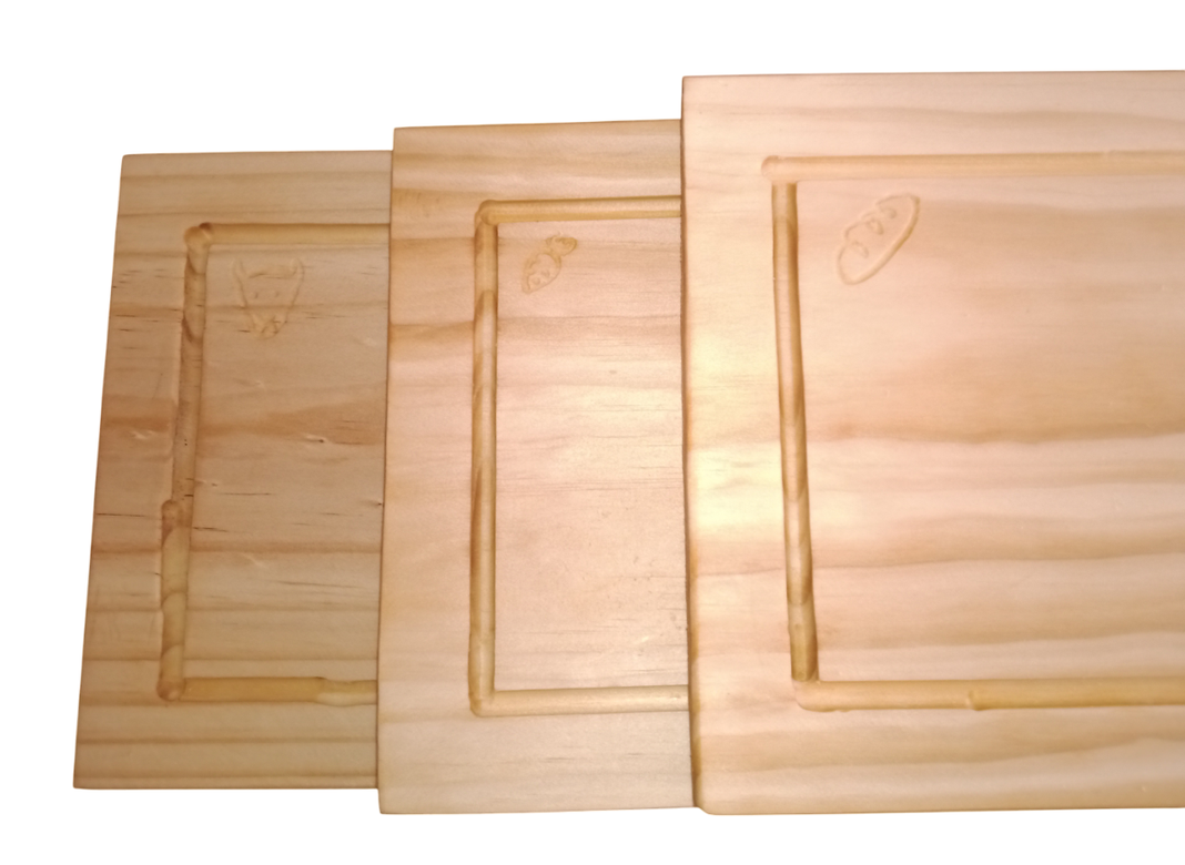 Pack 3 Unidades Tabla Picoteo Coctel No.4 Madera Pino-1