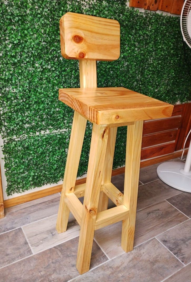 Pack 2 unidades Pisos O Taburetes De Madera Para Bar O Cocina-1