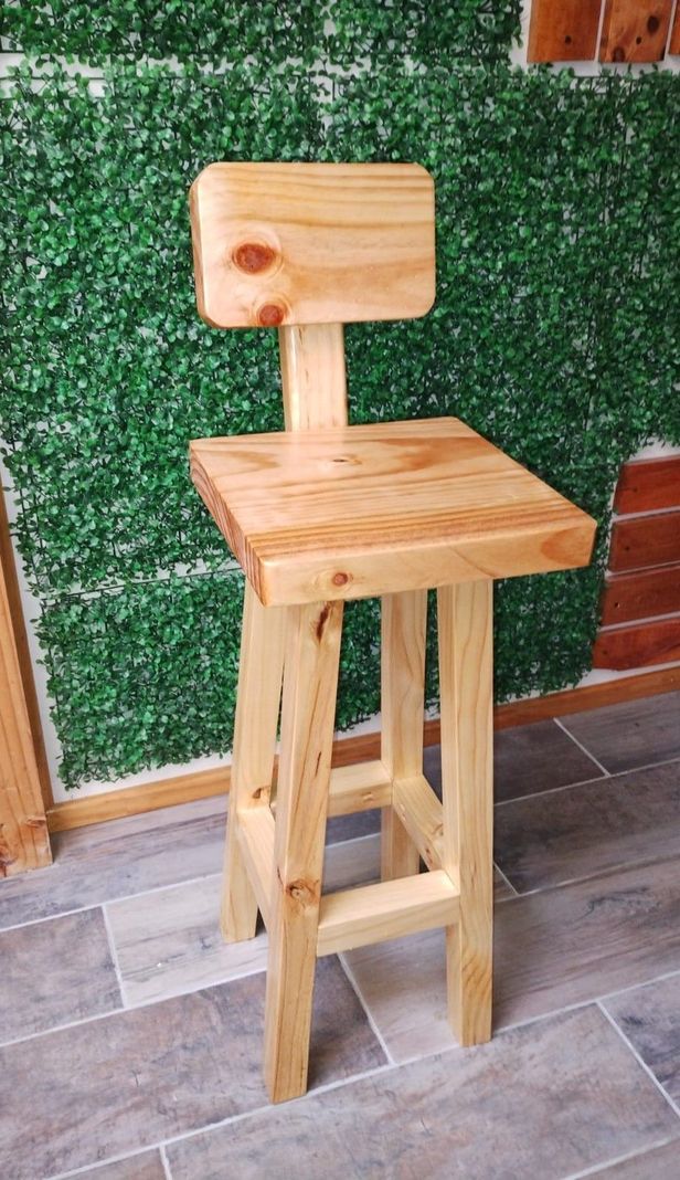 Pack 2 unidades Pisos O Taburetes De Madera Para Bar O Cocina-2