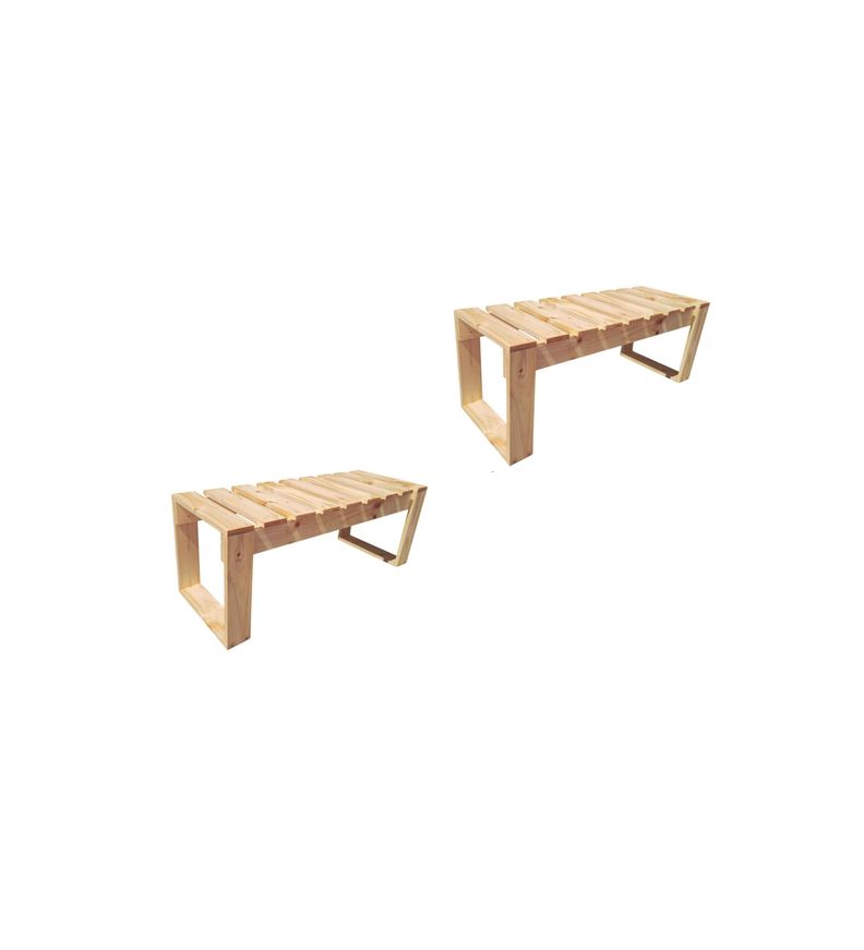 2 Unidades Banca De Madera Terraza, Patio, Cocina-0