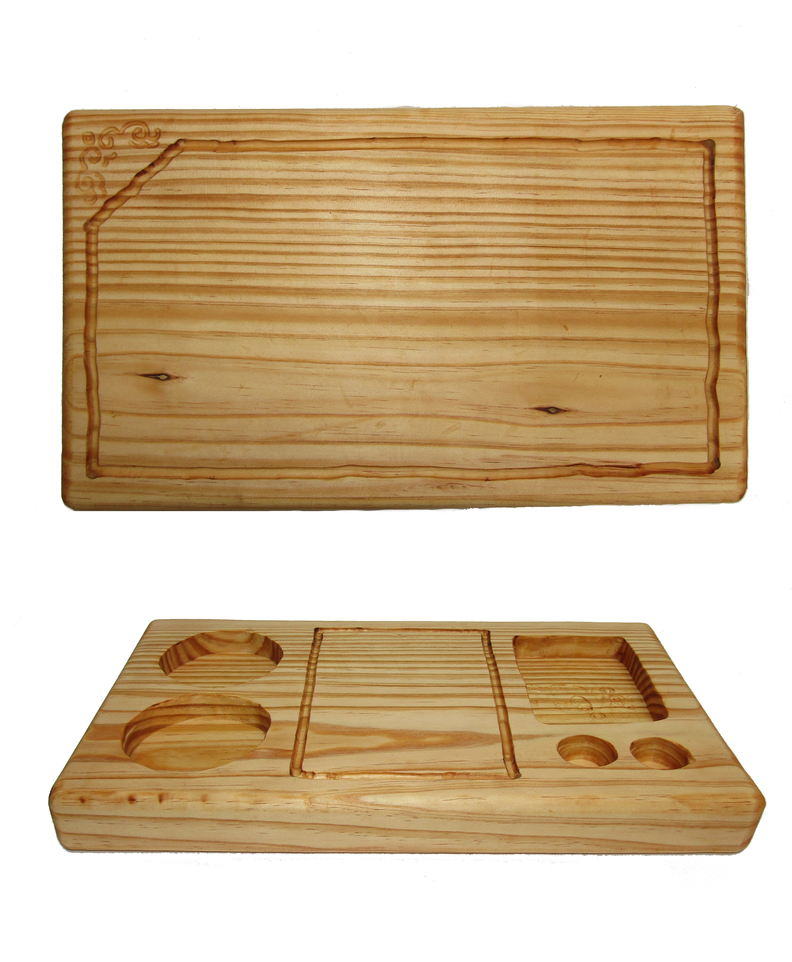 Tabla Picar / Coctel Madera 2 Pulgadas. Doble Función-0