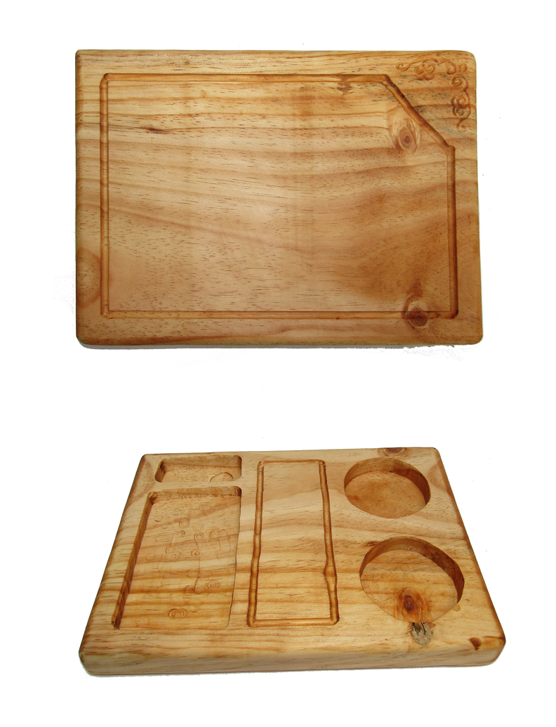Tabla Picar / Coctel Madera 2 Pulgadas. Doble Función-3