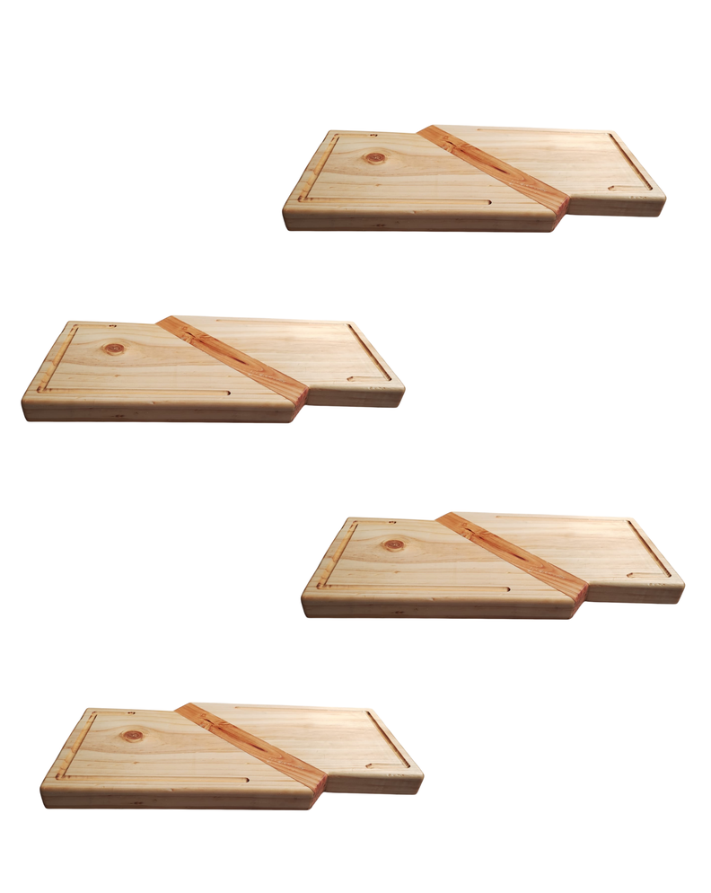 4 Tablas Picoteo Madera 2 En 1 Para Servir Variedades 60 Cm-0