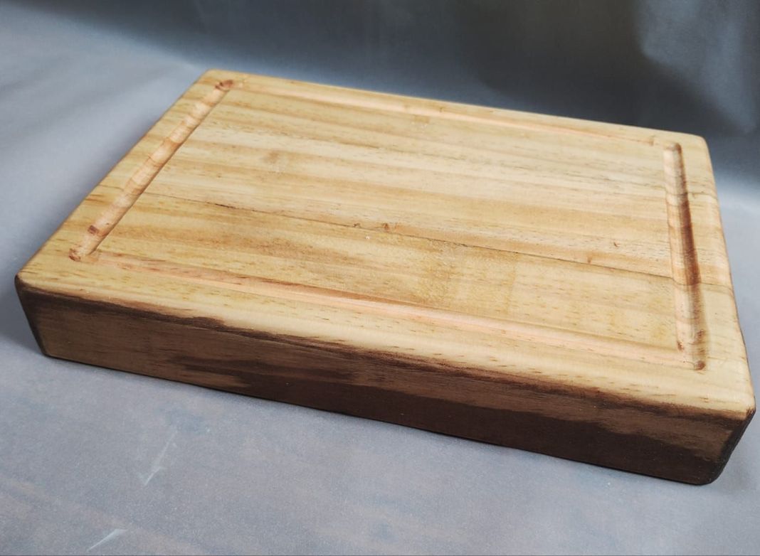Tabla Picar Rustica Madera Para Picnic Campo Acampar-1