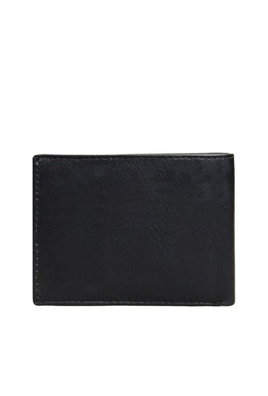 Billetera Hombre Noah  Craftmen 100% Cuero Natural  Negro  -1