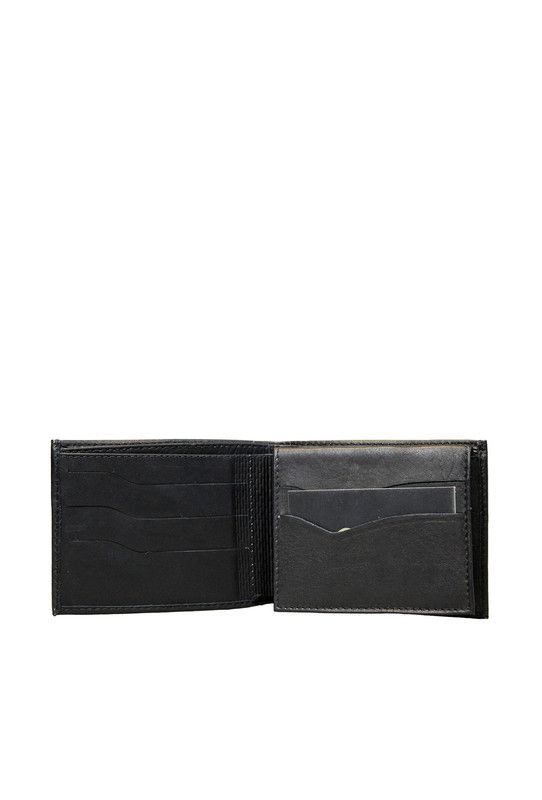 Billetera Hombre Noah  Craftmen 100% Cuero Natural  Negro  -2