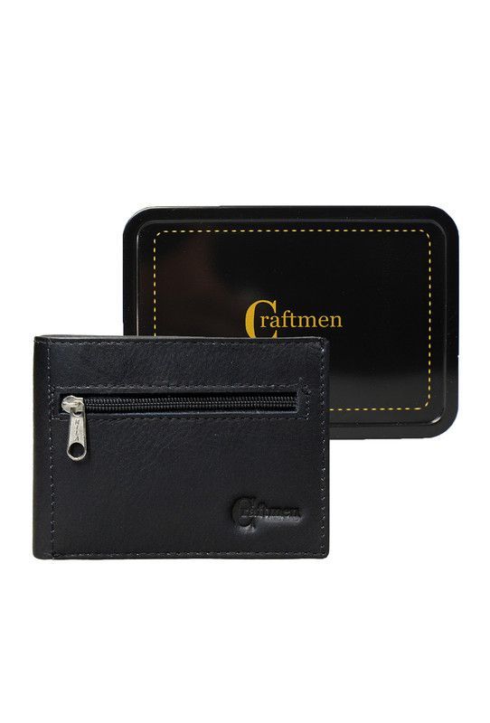 Billetera Hombre Noah  Craftmen 100% Cuero Natural  Negro  -3