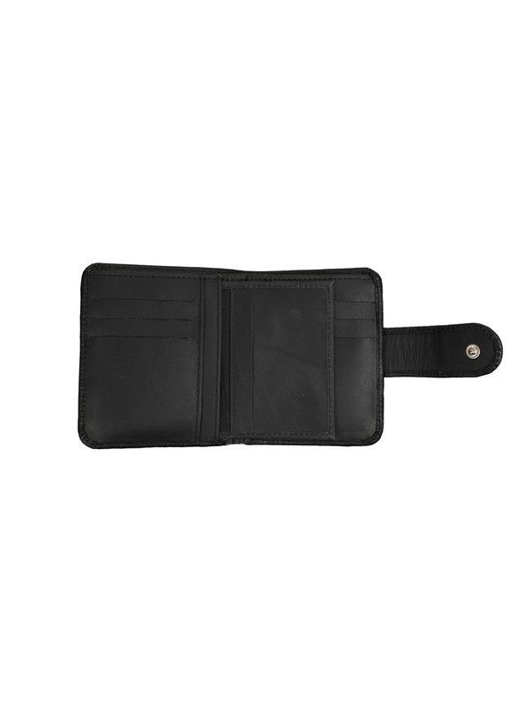 Billetera  mujer Quinn  Nicoletta 100% cuero genuino Negro-2