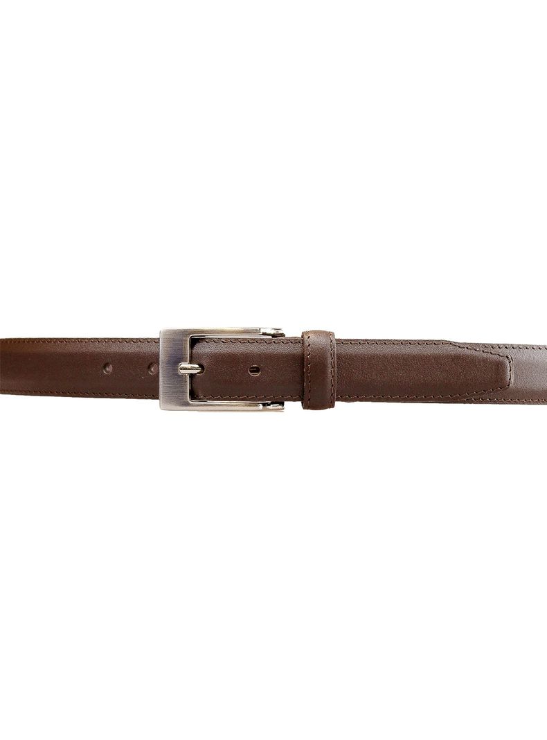 Cinturon Clark  Hombre Craftmen  100% cuero genuino  café  -1