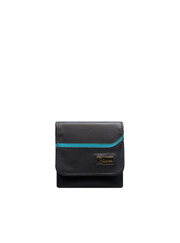 Monedero  hombre Craftmen 100% cuero genuino negro azul-0