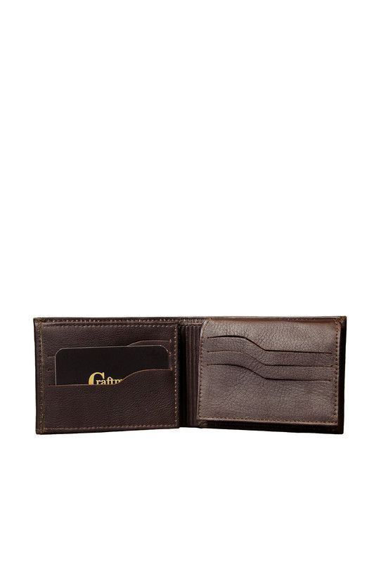 Billetera Hombre Jackson Craftmen 100% Cuero Natural  Cafe -2