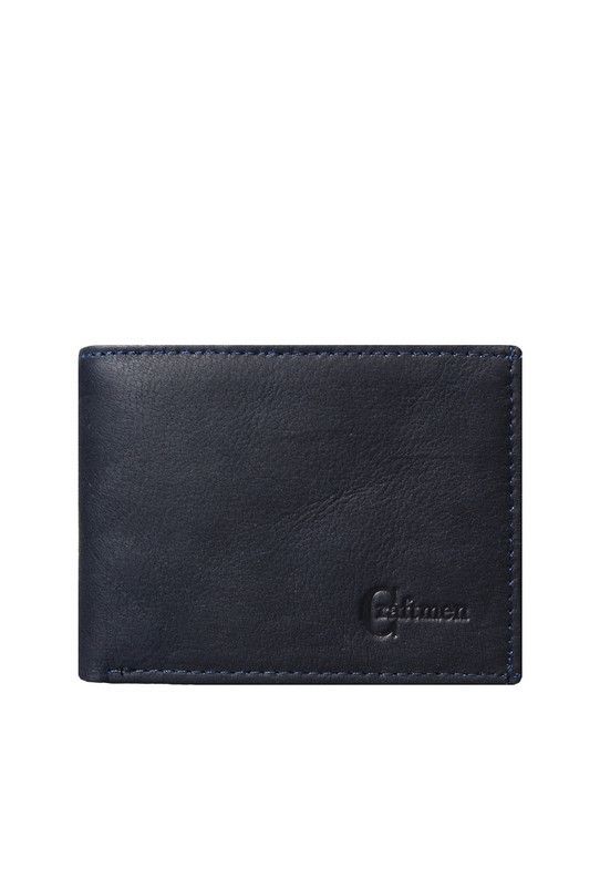 Billetera Hombre Craftmen 100% Cuero Natural  Azul -0