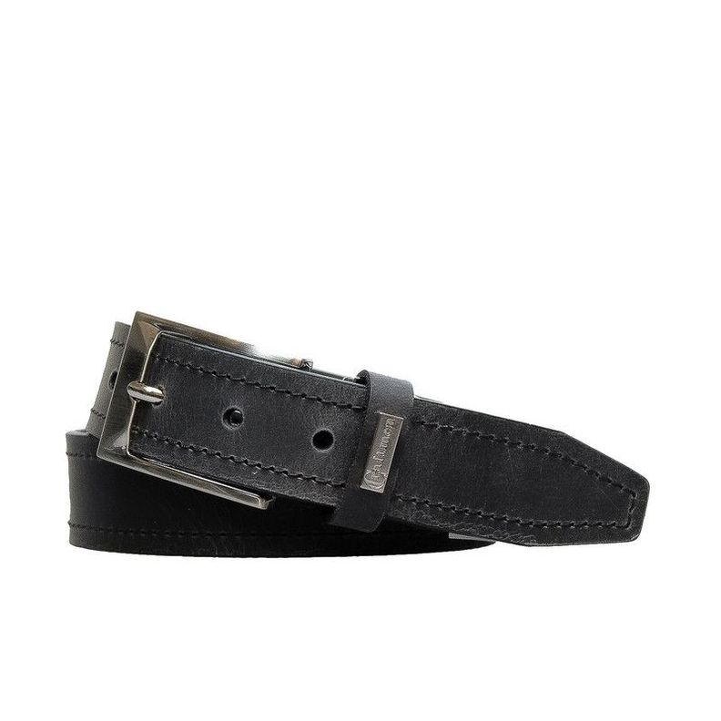 Cinturon Giulia Hombre negro  100% cuero genuino  Craftmen    -0