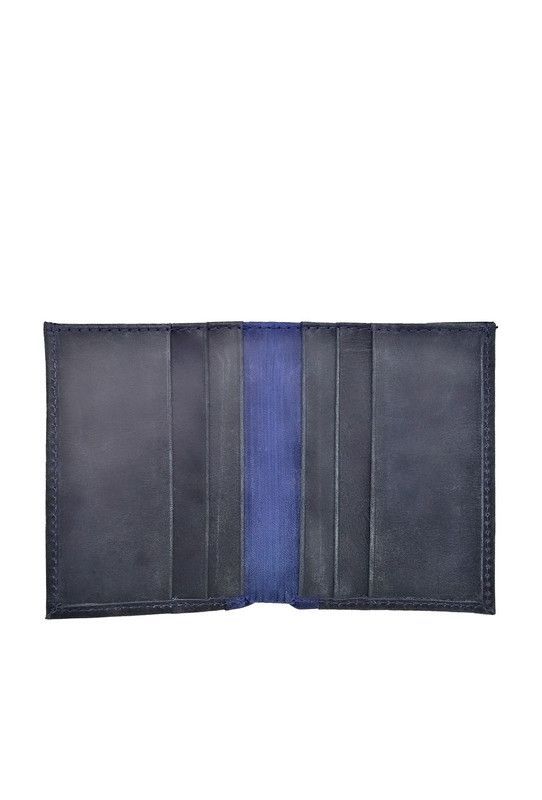 Tarjetero Hombre Craftmen 100% Cuero Genuino negro-azul-2