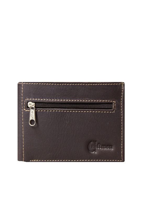 Billetera Hombre  Noah Craftmen 100% Cuero Natural  Cafe -0