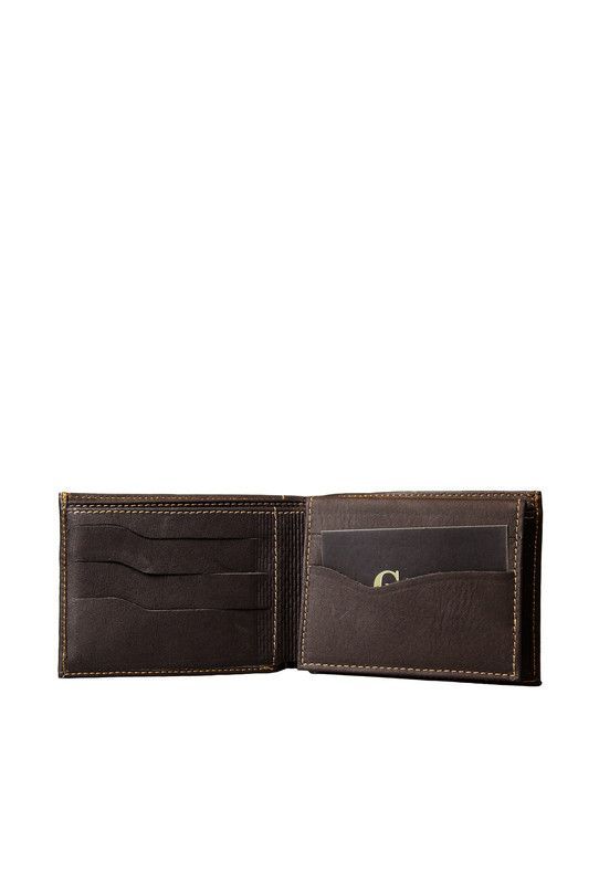 Billetera Hombre  Noah Craftmen 100% Cuero Natural  Cafe -2