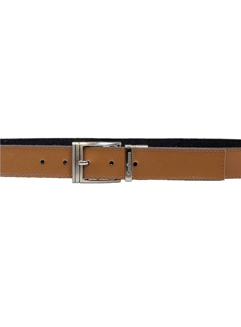 Cinturon  casual  Cuero- Reata Reversible  Brandy Negro Craftmen-2