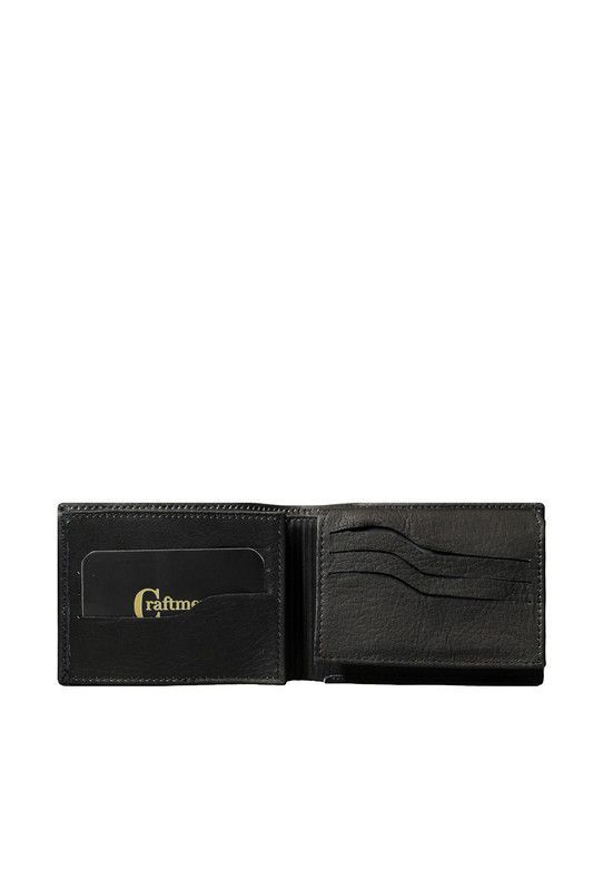 Billetera Hombre Craftmen 100% Cuero Natural  Negro  -2