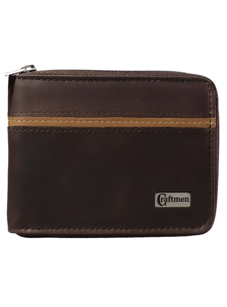 Billetera Hombre con Cierre  100% cuero natural -0