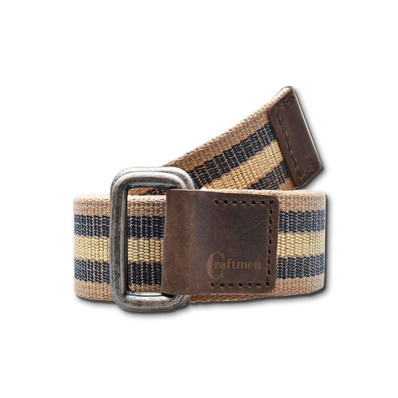Cinturon Hombre, Reata Reversible Beige - Azul.-0