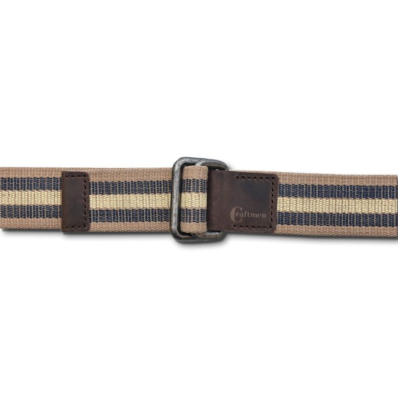 Cinturon Hombre, Reata Reversible Beige - Azul.-1