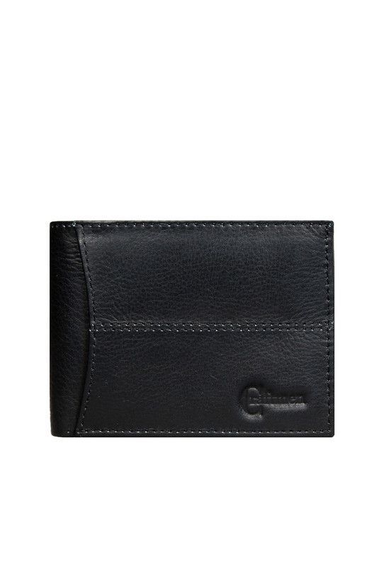 Billetera Hombre Kyle Craftmen 100% Cuero Natural  Negro  -0
