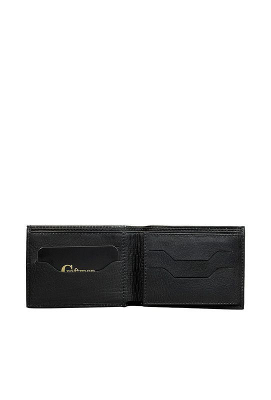 Billetera Hombre Kyle Craftmen 100% Cuero Natural  Negro  -2