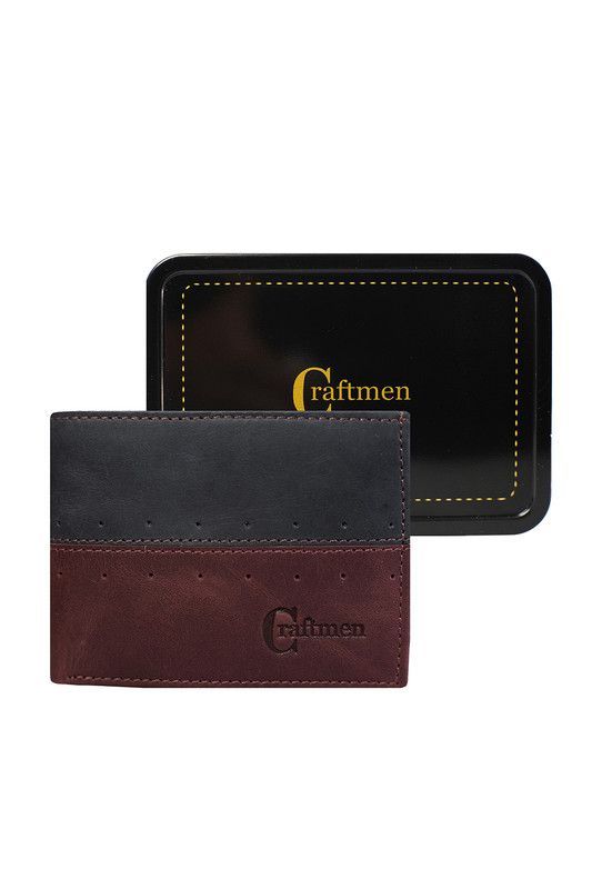 Billetera Hombre Craftmen 100% Cuero natural  Vinotinto -3