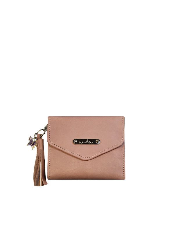Billetera  mujer Ruby Nicoletta 100% cuero genuino  nude-0